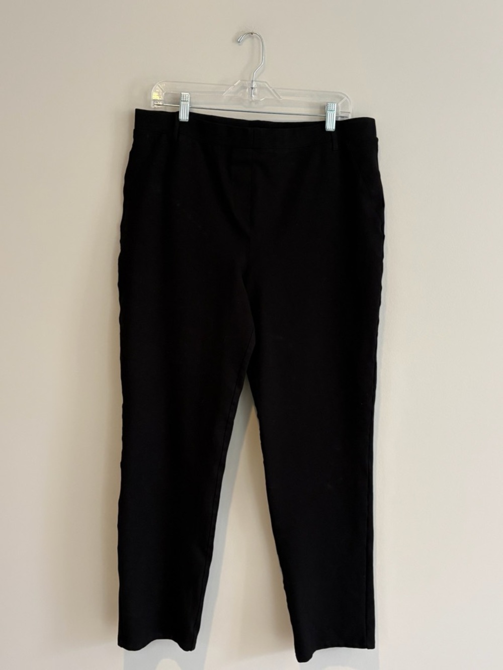 Quince Black Ultra-Stretch Ponte Straight Leg Pants Size XL